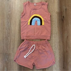 Baby Girl rainbow summer set
